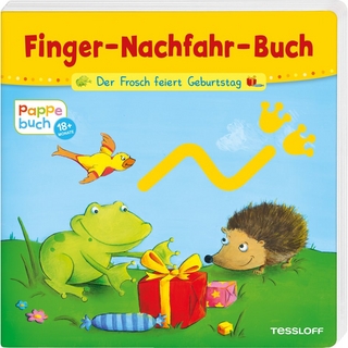 Finger-Nachfahr-Buch Der Frosch feiert Geburtstag