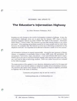 The Educator's Information Highway - Lillian Bierman Wehmeyer
