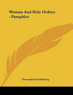 Woman And Holy Orders - Pamphlet