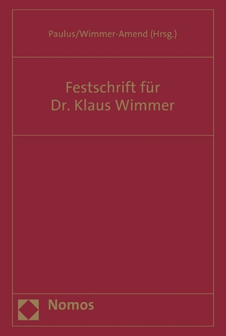 Festschrift für Dr. Klaus Wimmer