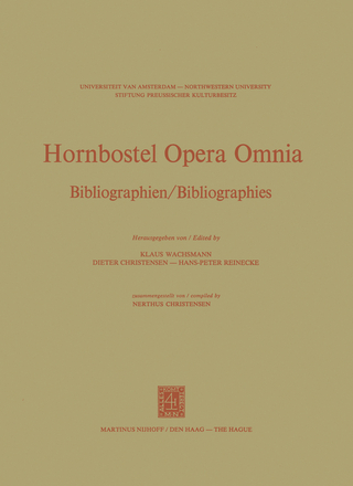 Hornbostel Opera Omnia