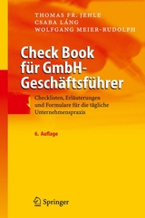 Check Book f&uuml;r GmbH-Gesch&auml;ftsf&uuml;hrer - Thomas F. Jehle, Csaba L&aacute;ng, Wolfgang Meier-Rudolph