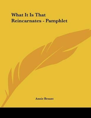 What It Is That Reincarnates - Pamphlet