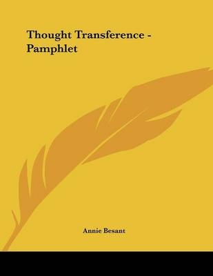 Thought Transference - Pamphlet - Annie Besant