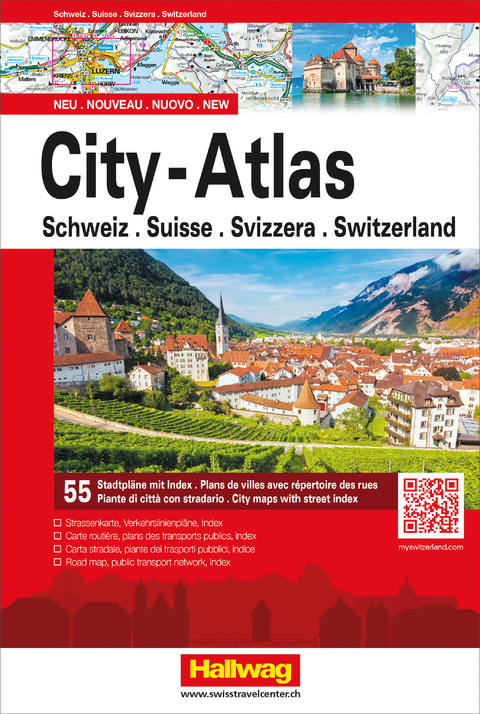 City-Atlas Schweiz mit 55 Stadtpläne