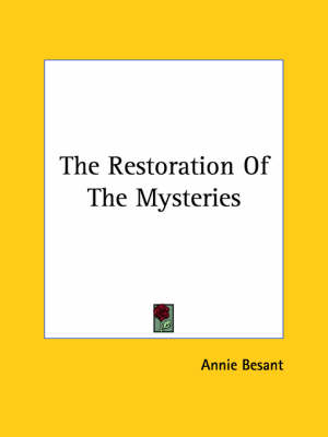 The Restoration Of The Mysteries