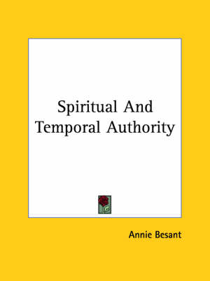 Spiritual And Temporal Authority