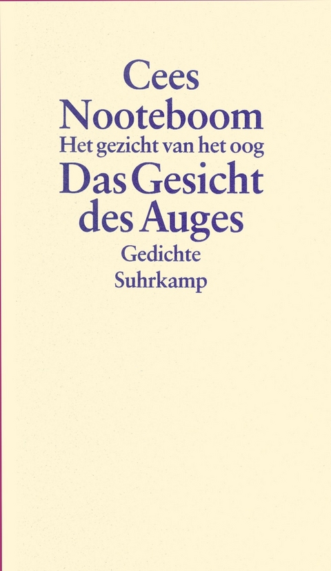 Das Gesicht des Auges. Het gezicht van het oog - Cees Nooteboom