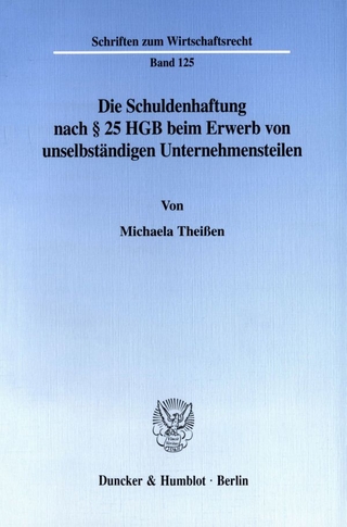 Die Schuldenhaftung nach § 25 HGB beim Erwerb von unselbständigen Unternehmensteilen.