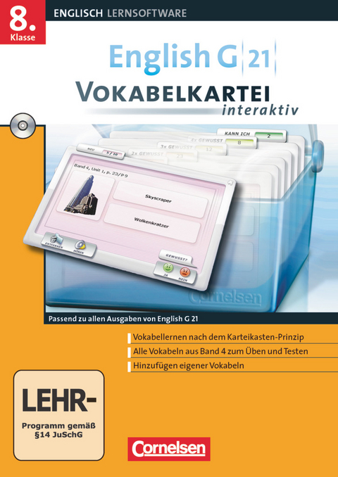 English G 21 - Vokabelkarteien interaktiv - Lernsoftware zu allen Ausgaben - Band 4: 8. Schuljahr