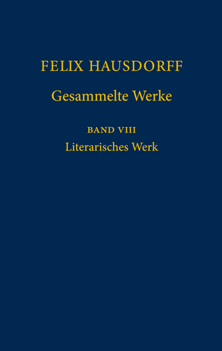 Felix Hausdorff - Gesammelte Werke Band 8