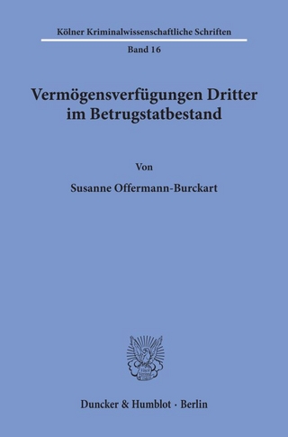 Vermögensverfügungen Dritter im Betrugstatbestand.
