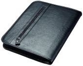 ALASSIO Ringbuchmappe Limone A4, Leder, schwarz