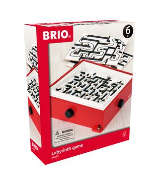BRIO Games - Labyrinth mit Übungsplatten, rot