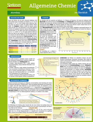 Lerntafel: Allgemeine Chemie im Überblick