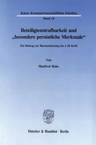 Beteiligtenstrafbarkeit und 