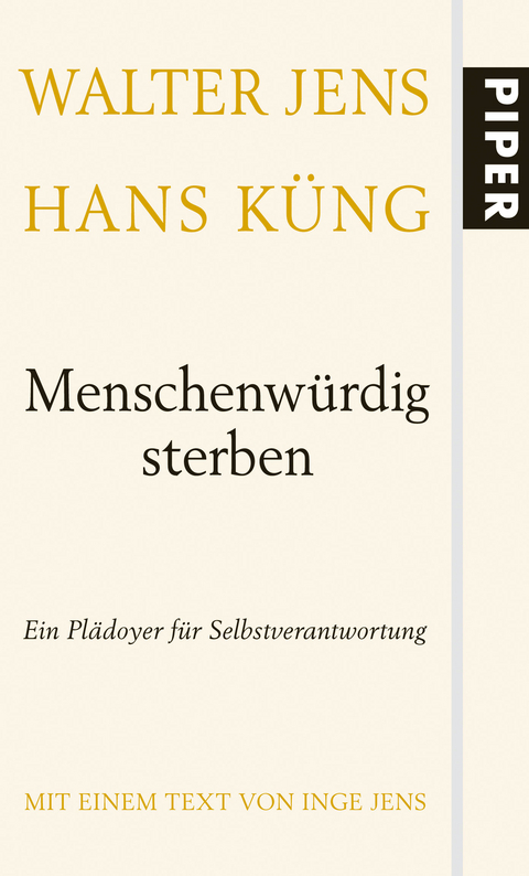 Menschenw&uuml;rdig sterben - Walter Jens, Hans K&uuml;ng