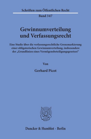 Gewinnumverteilung und Verfassungsrecht.