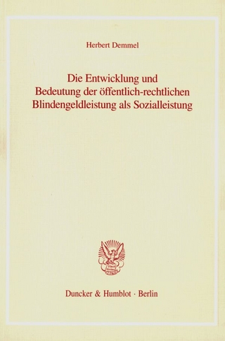 Die Entwicklung und Bedeutung der öffentlich-rechtlichen Blindengeldleistung als Sozialleistung.