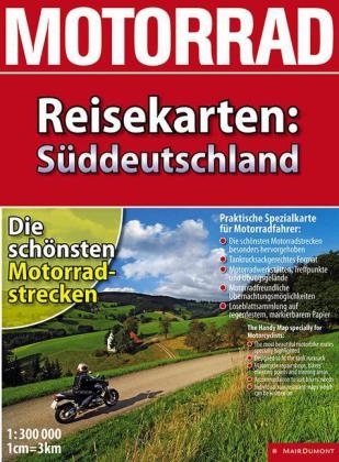 Motorrad-Reisekarten Süddeutschland 1:300 000