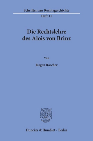 Die Rechtslehre des Alois von Brinz.