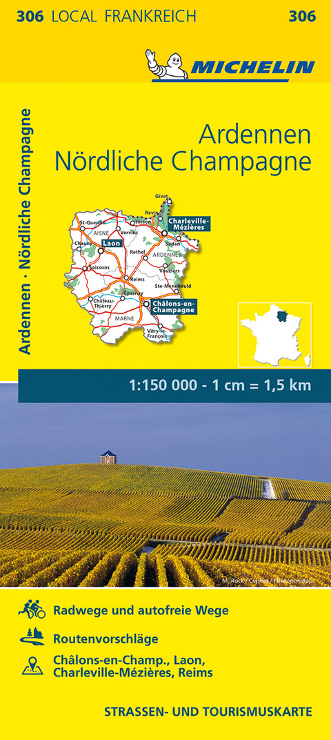 Michelin Karte Ardennen, N&ouml;rdliche Champagne