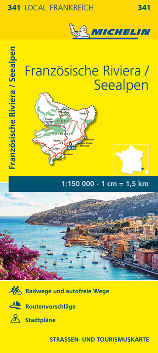 Michelin Karte Französische Riviera, Seealpen. Alpes-Maritimes