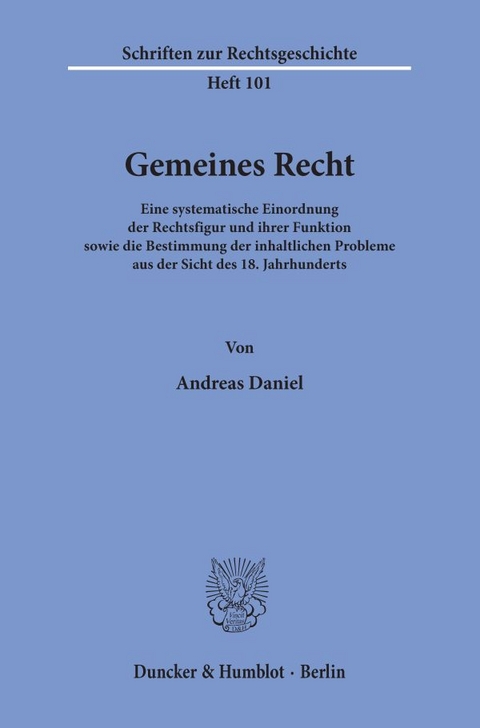 Gemeines Recht. - Andreas Daniel