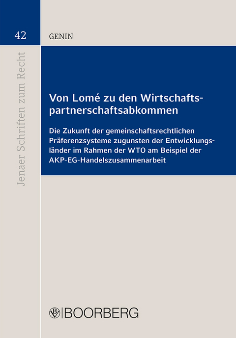 Von Lom&eacute; zu den Wirtschaftspartnerschaftsabkommen - Anne Genin