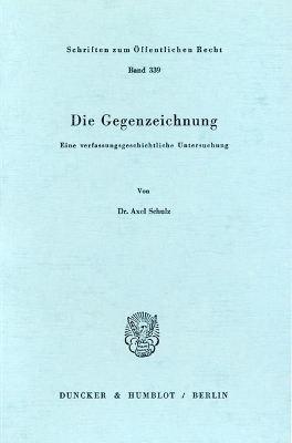 Die Gegenzeichnung. - Axel Schulz