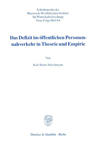 Das Defizit im öffentlichen Personennahverkehr in Theorie und Empirie.