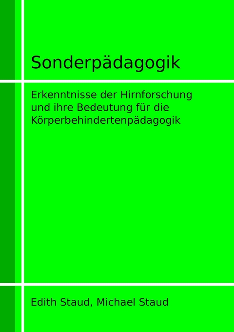 Sonderp&auml;dagogik - Edith Staud, Michael Staud