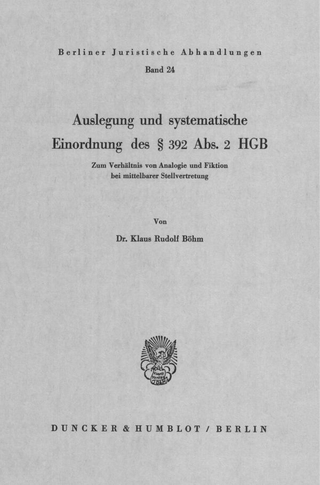 Auslegung und systematische Einordnung des § 392 Abs. 2 HGB.