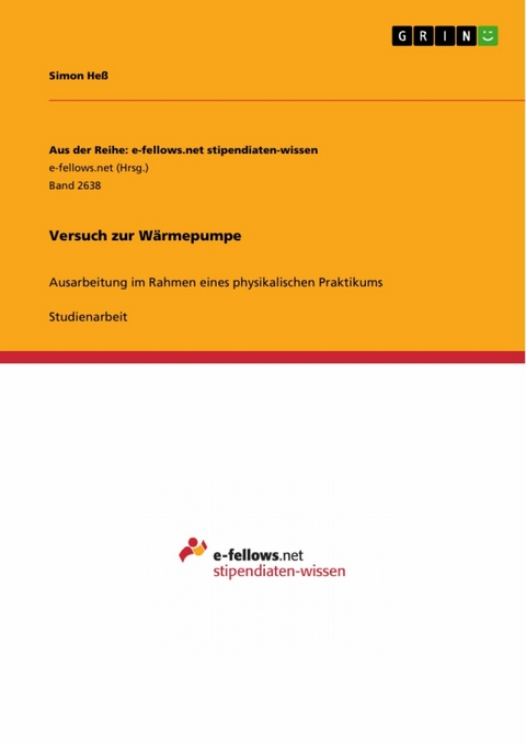 Versuch zur W&auml;rmepumpe - Simon He&szlig;
