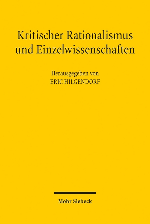 Kritischer Rationalismus und Einzelwissenschaften - 