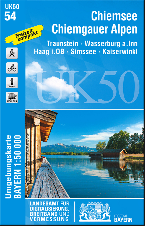 UK50-54 Chiemsee, Chiemgauer Alpen - Breitband und Vermessung Landesamt f&uuml;r Digitalisierung  Bayern