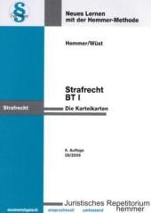 Karteikarten Strafrecht BT I - Karl E Hemmer, Achim Wüst