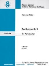 Karteikarten Sachenrecht I - Karl E Hemmer, Achim W&uuml;st