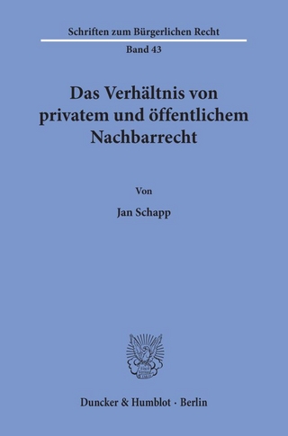 Das Verhältnis von privatem und öffentlichem Nachbarrecht.