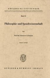 Philosophie und Sprachwissenschaft.