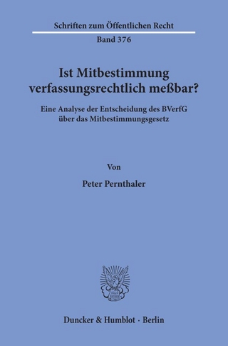 Ist Mitbestimmung verfassungsrechtlich meßbar?