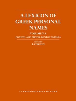 A Lexicon of Greek Personal Names