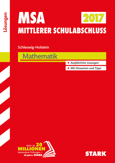 Mittlerer Schulabschluss Schleswig-Holstein - Mathematik L&ouml;sungen