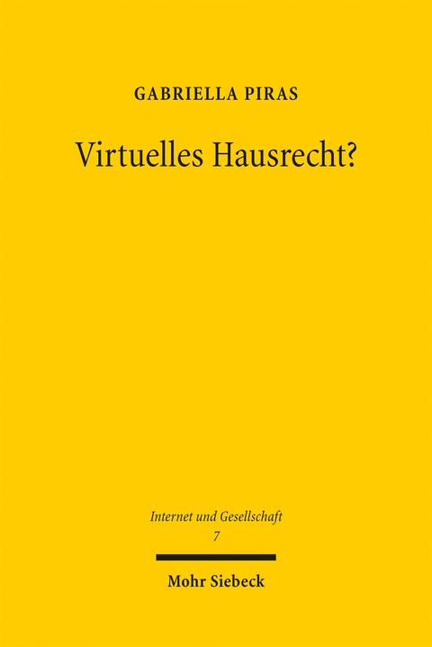 Virtuelles Hausrecht? - Gabriella Piras