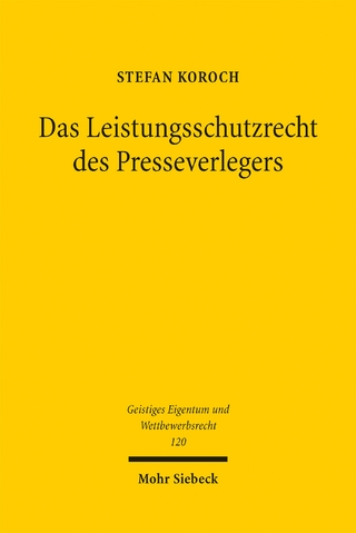 Das Leistungsschutzrecht des Presseverlegers