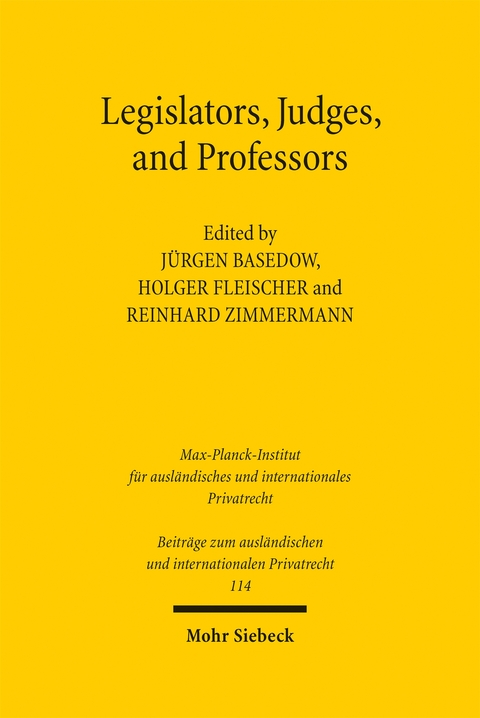 Legislators, Judges, and Professors - 