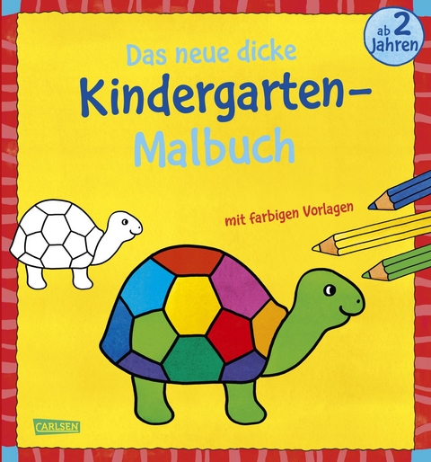 Ausmalbilder f&uuml;r Kita-Kinder: Das neue, dicke Kindergarten-Malbuch: Mit farbigen Vorlagen und lustiger Fehlersuche