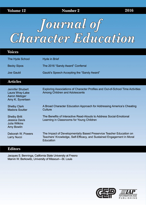 Journal of Character Education - 