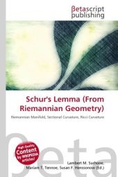 Schur's Lemma (from Riemannian Geometry) - 