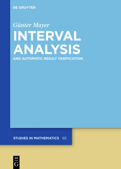 Interval Analysis - G&uuml;nter Mayer